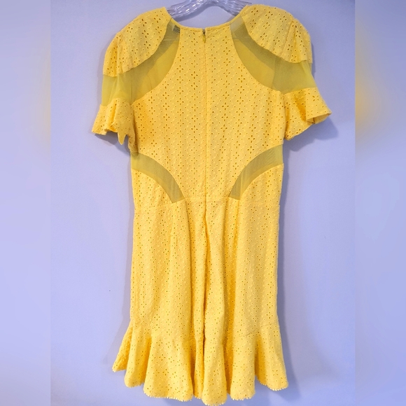 Karina Grimaldi Yellow Dress Size Large - Picture 8 of 9